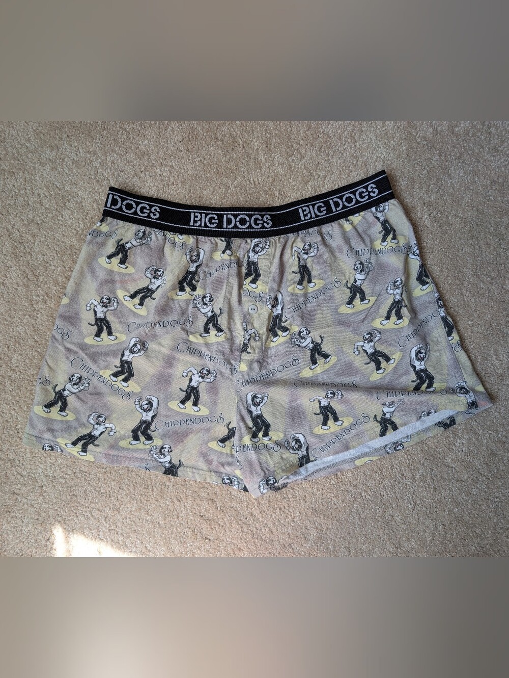 Vintage 90s BIG DOGS Chippendogs Pajama Sleep Lounge Under Shorts